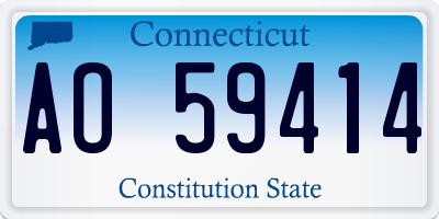 CT license plate AO59414