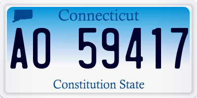CT license plate AO59417