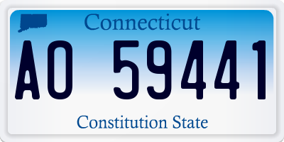 CT license plate AO59441