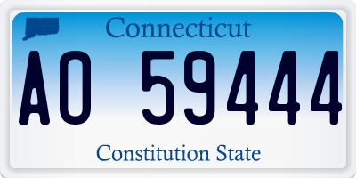CT license plate AO59444