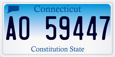 CT license plate AO59447