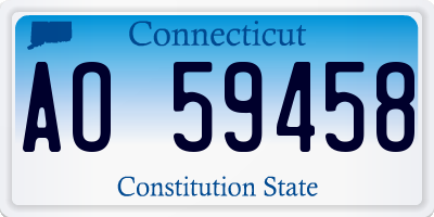 CT license plate AO59458
