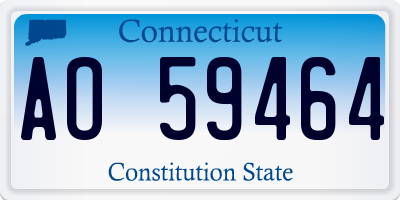 CT license plate AO59464