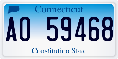 CT license plate AO59468
