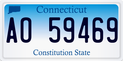 CT license plate AO59469