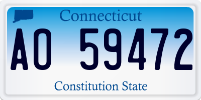 CT license plate AO59472
