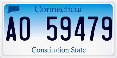 CT license plate AO59479