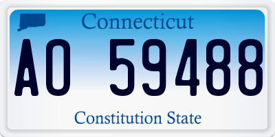 CT license plate AO59488