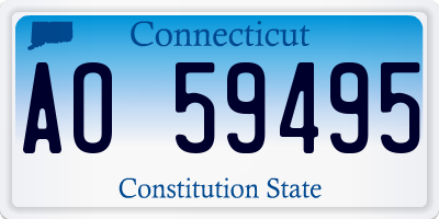 CT license plate AO59495