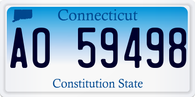 CT license plate AO59498