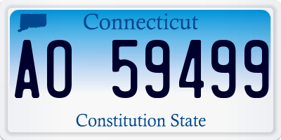 CT license plate AO59499