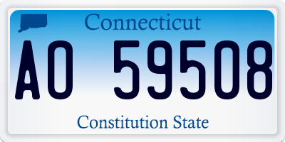CT license plate AO59508