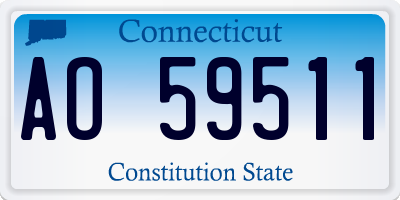 CT license plate AO59511
