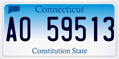 CT license plate AO59513