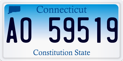 CT license plate AO59519