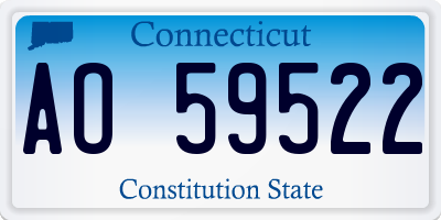 CT license plate AO59522