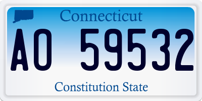 CT license plate AO59532