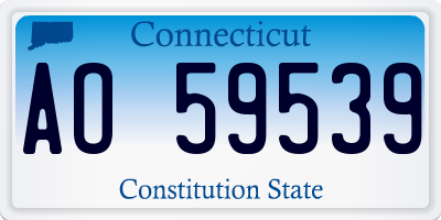 CT license plate AO59539