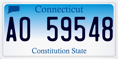 CT license plate AO59548