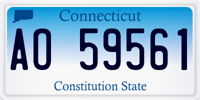 CT license plate AO59561