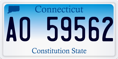 CT license plate AO59562