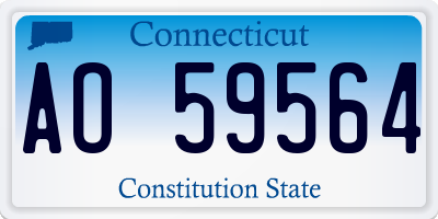 CT license plate AO59564