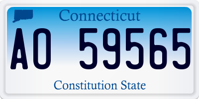 CT license plate AO59565