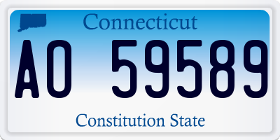 CT license plate AO59589