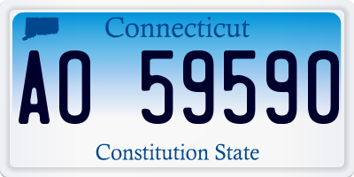 CT license plate AO59590