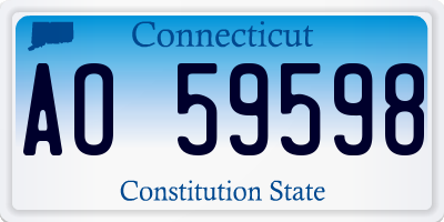 CT license plate AO59598