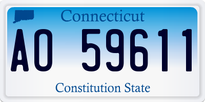 CT license plate AO59611