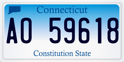 CT license plate AO59618