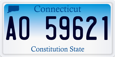 CT license plate AO59621