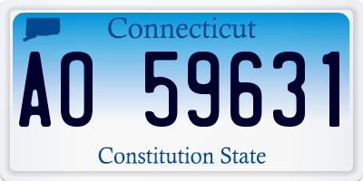 CT license plate AO59631