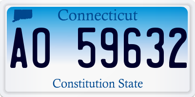 CT license plate AO59632
