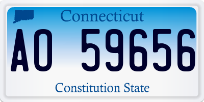 CT license plate AO59656