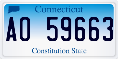 CT license plate AO59663
