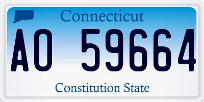 CT license plate AO59664