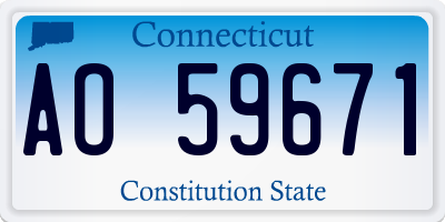 CT license plate AO59671