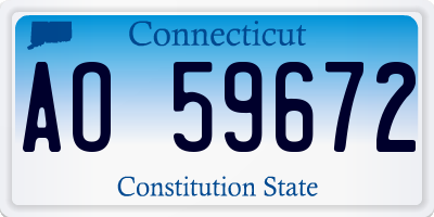 CT license plate AO59672
