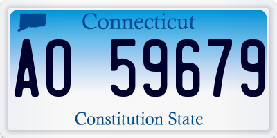 CT license plate AO59679