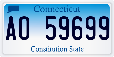 CT license plate AO59699