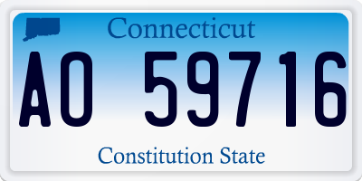 CT license plate AO59716
