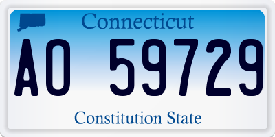 CT license plate AO59729