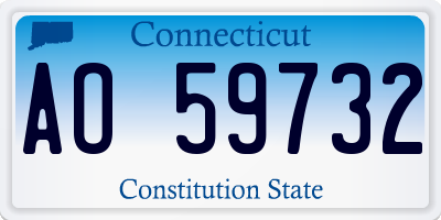 CT license plate AO59732
