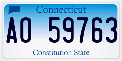 CT license plate AO59763