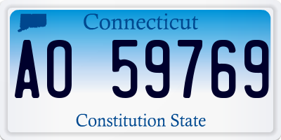 CT license plate AO59769