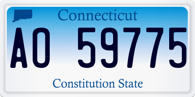 CT license plate AO59775