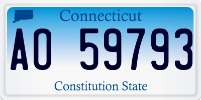 CT license plate AO59793