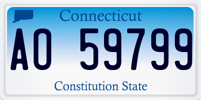 CT license plate AO59799